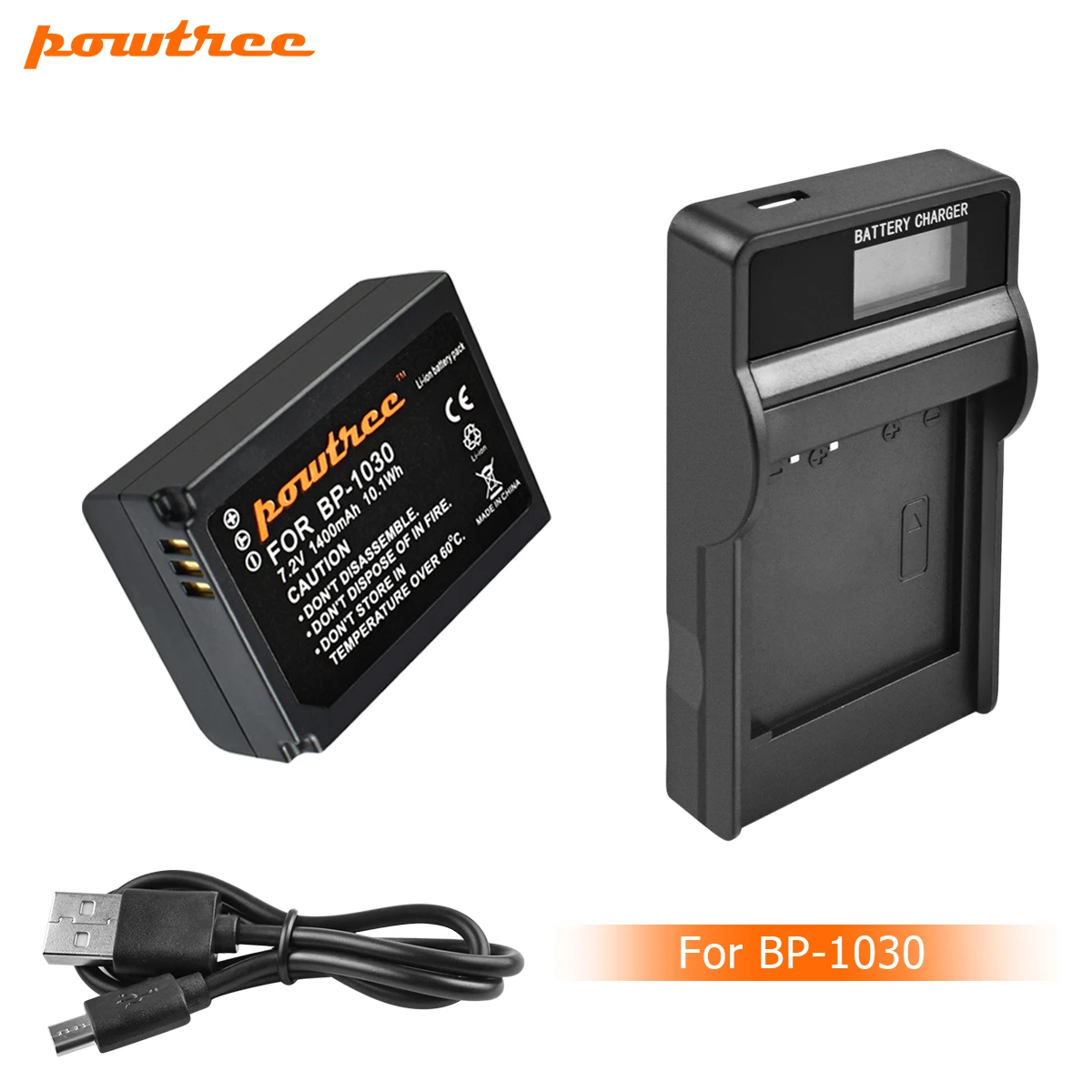1X Battery Charger Аккумулятор для камеры Powtree 7,2 V 1400mAh BP-1030 BP1030 BP1130 BP-1130+ ЖК-зарядное устройство для samsung NX200 Аккумулятор для камеры L10 - Цвет: 1X Battery Charger