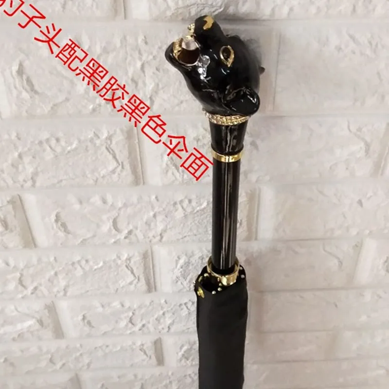 Полуавтоматический с длинной ручкой креативный Зонт животными для дождя женщин