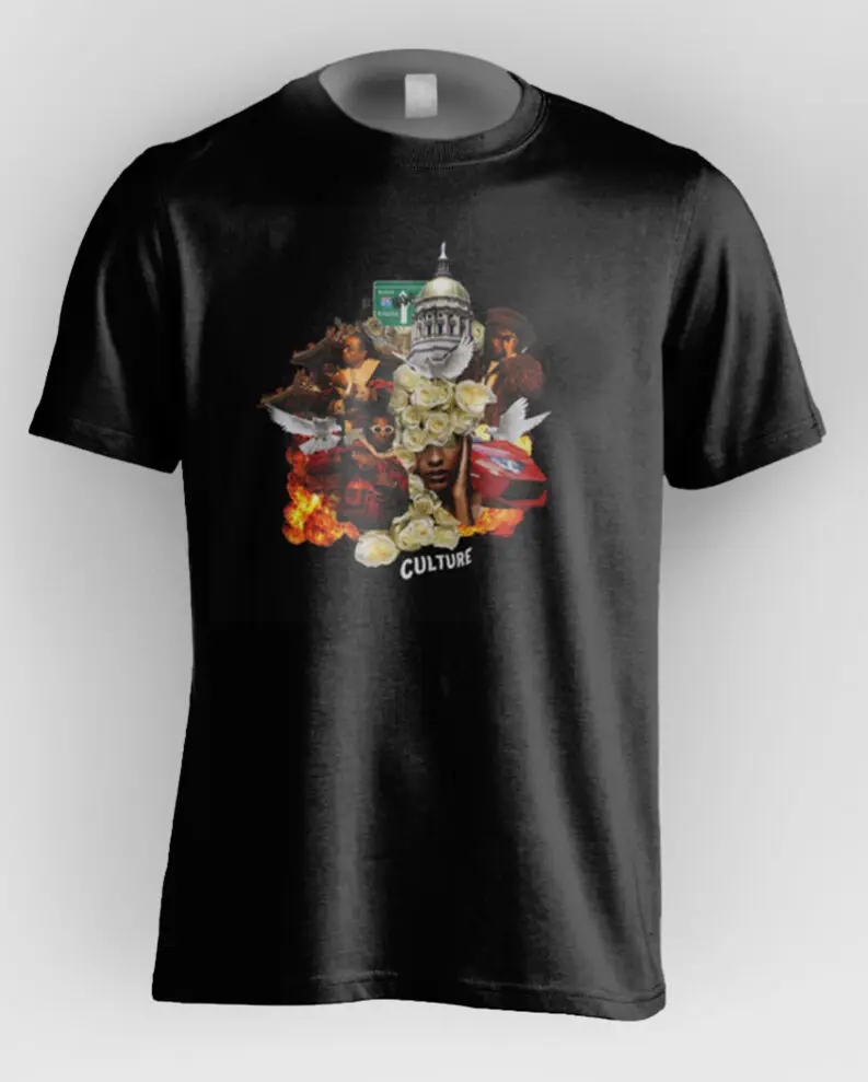 Migos Culture Album футболка [Bad and Boujee takeoff offset quavo] Бесплатная доставка дешевые футболки