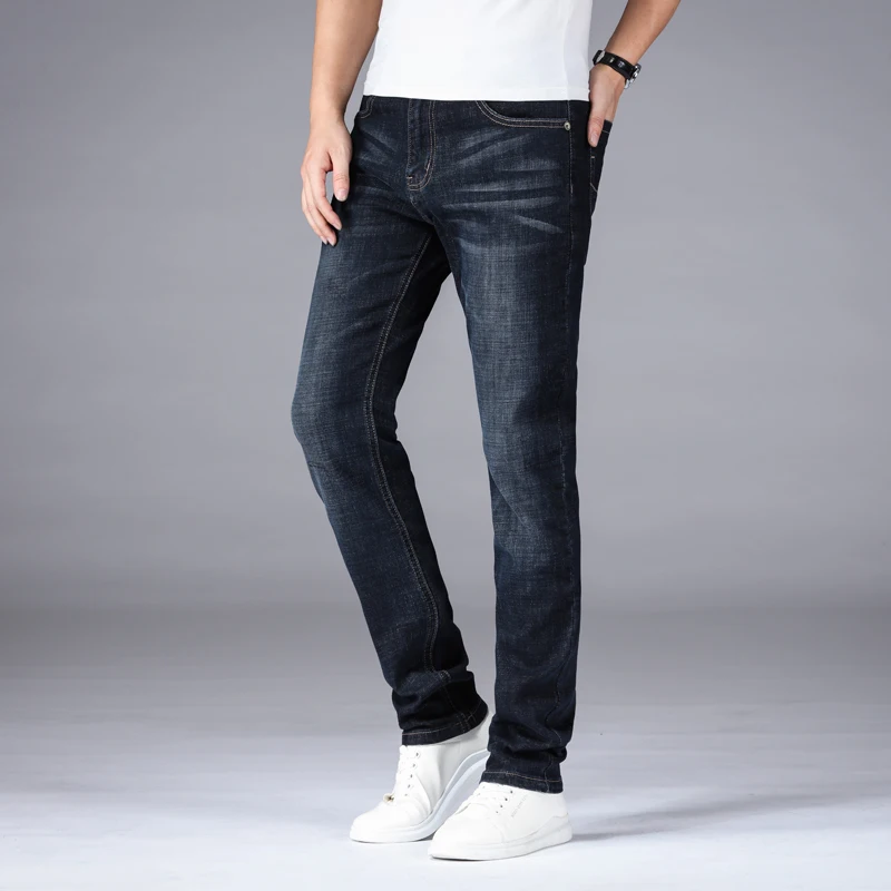 Джинсы мужские классические байкерские брюки из денима роскошные