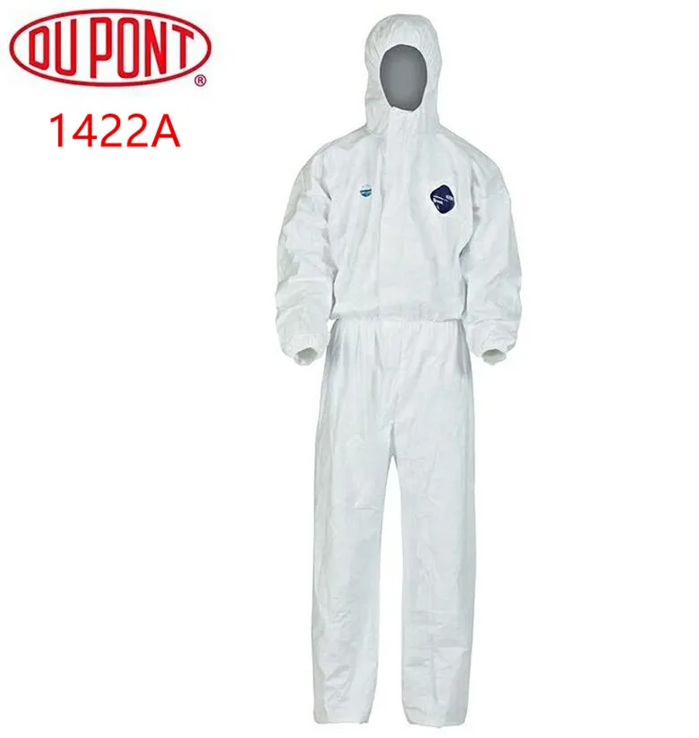 Dupont Tyvek 1422A защитная одежда комбинезон одноразовые антистатические химические рабочая одежда против пыли всплеск