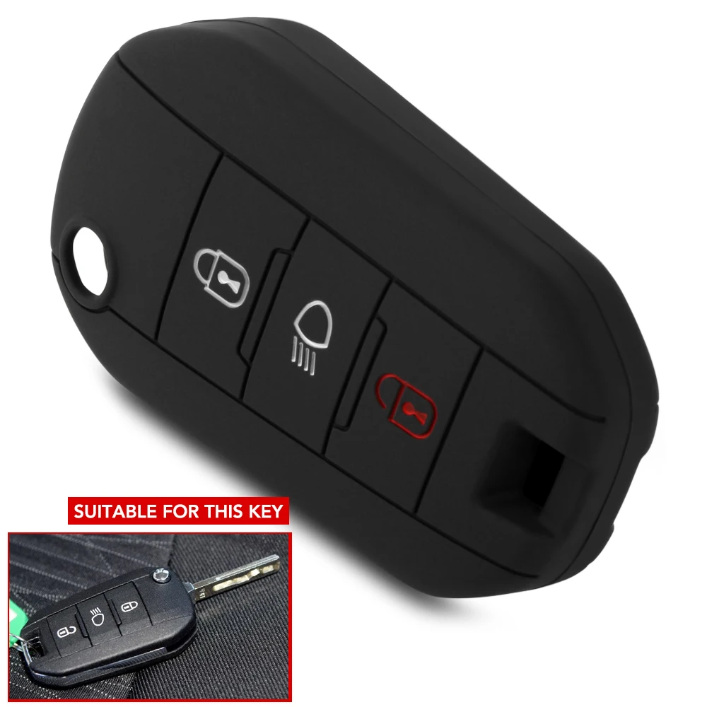 Мягкий чехол для Citroen C4L CACTUS C5 C3 C6 C8 Picasso Xsara Peugeot 3008 308 RCZ 508 3 кнопочный|Футляр