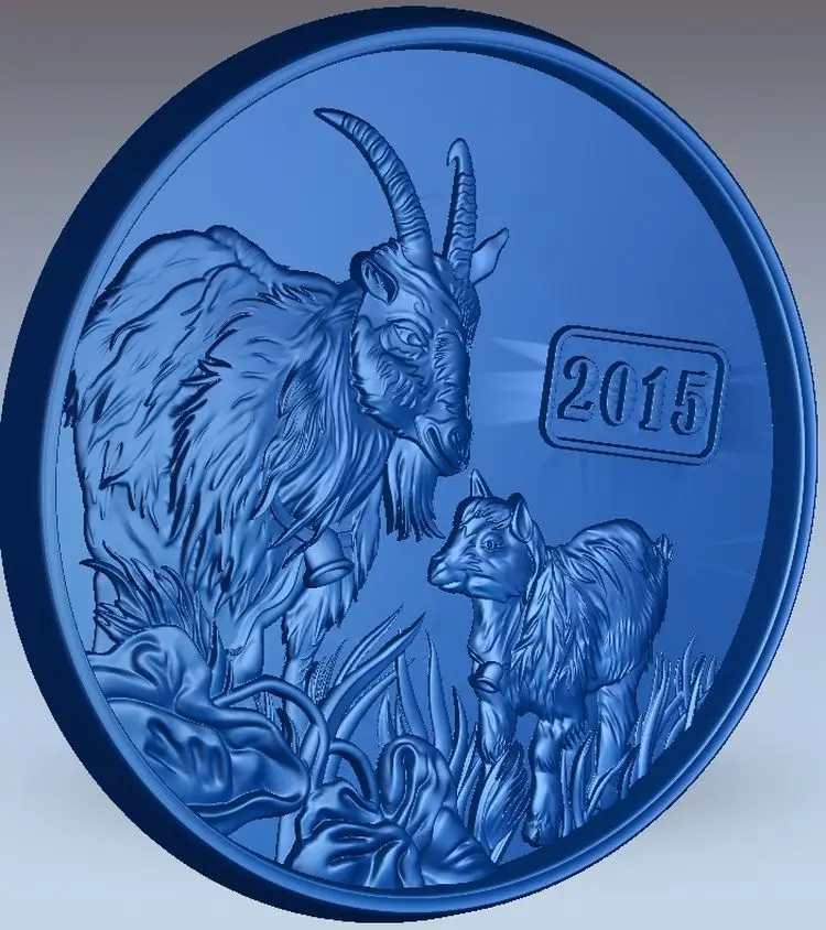 

3d модель, рельef для ЧПУ в формате STL goat_3