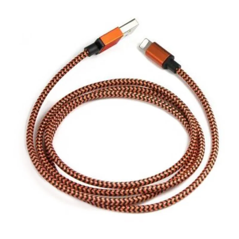 effelon 1M 8-pin 2A woven Fabric knitting USB data sync charger cable for iPhone5 5 s 6 6s + mini ipad | Мобильные телефоны и