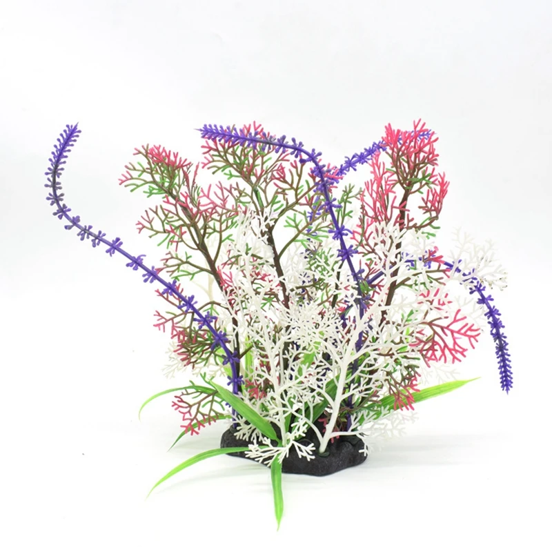 

2pcs/lot 26cm High-Grade Simulated Water Grass Family Festival Rockery Decoration Aquarium Fish Tank Scenery Landscape Artwork