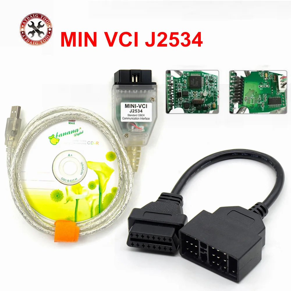 Профессиональный интерфейс MINI VCI для TOYOTA TIS Techstream J2534 OBD2 OBDII Диагностический