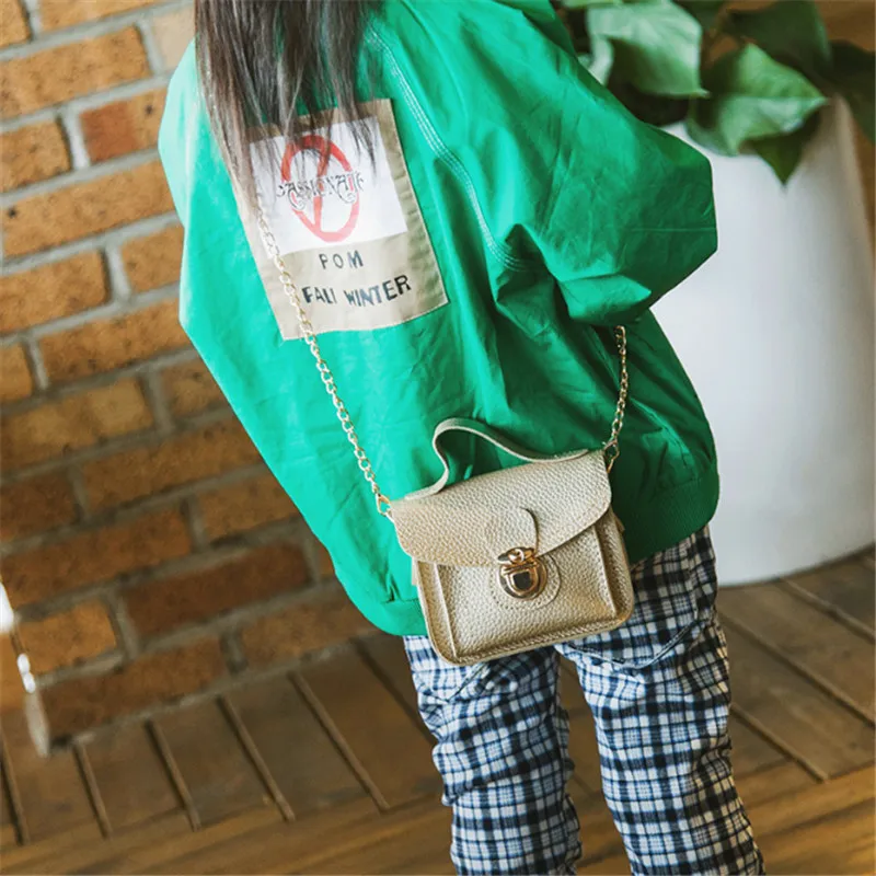 Золотая сумка KAFVNIE для маленьких девочек сумки через плечо детская из ПУ кожи