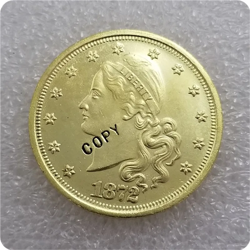 США 1872 AMAZONIAN $20 00 золотая монета КОПИЯ памятные монеты копия монет медаль