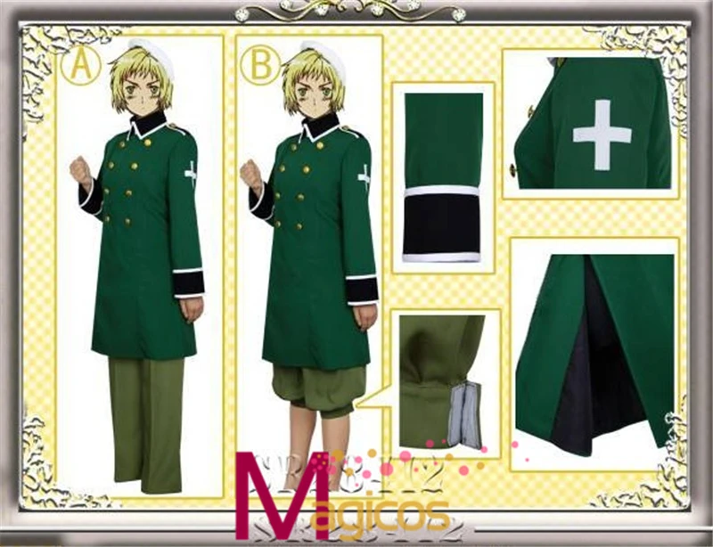 Anime APH Axis Powers Hetalia Switzerland Military Uniform Cosplay Party Costume Custom-made |