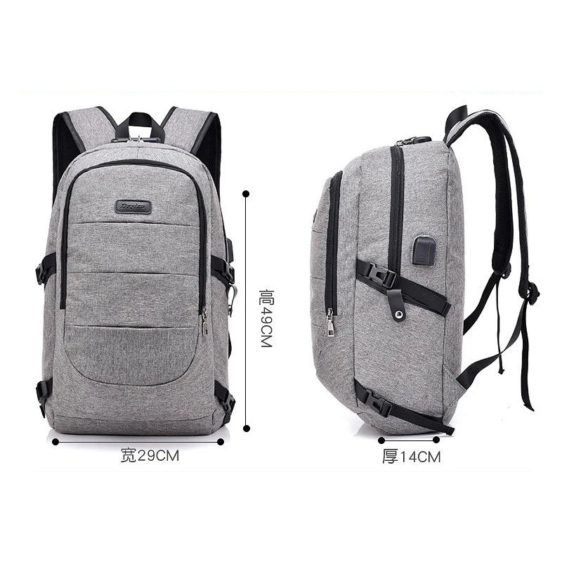 Высокое качество Большой Ёмкость Для женщин USB Рюкзак mochila masculina ноутбук рюкзаки