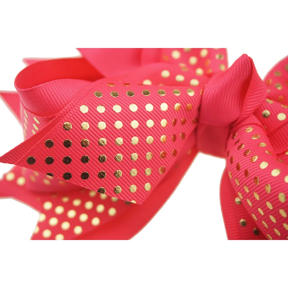 8 дюймовая крупная лента в рубчик с блестками для девочек шпильки волос бантом