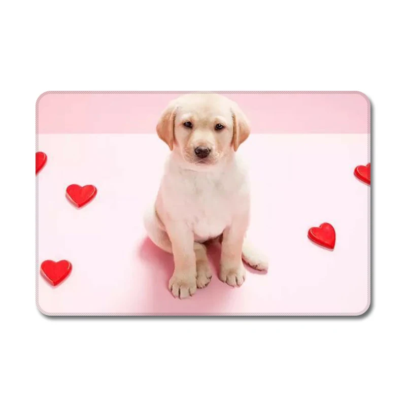 Pink Sweet Dog Puppy Pet Doggy Golden Hair Cool Designs Nature Rubber Table Mouse Pad Laptop Computer Enclosure Mousepad Mat | Компьютеры