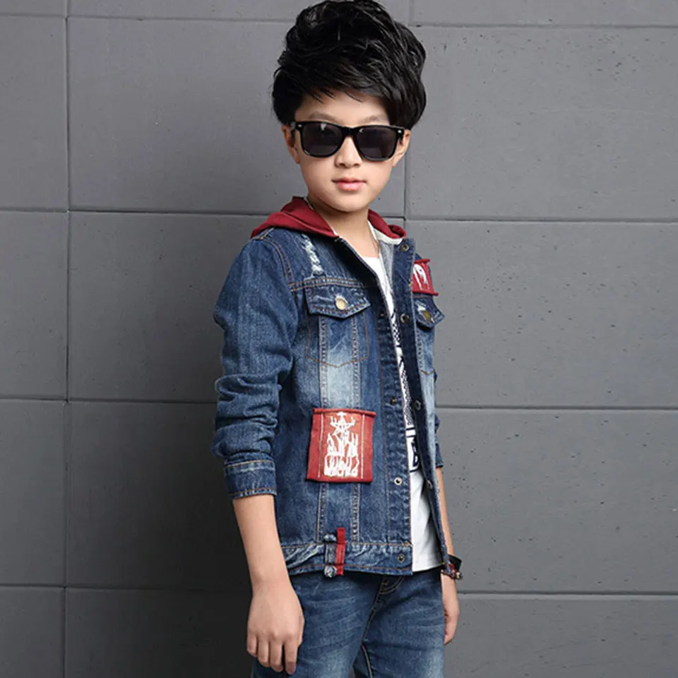 Baby Boy Clothes Top Quality Boys Cowboy Suits Casual Tracksuit Spring Autumn Children-clothing Kids 2Pcs Cool Hooded | Детская одежда