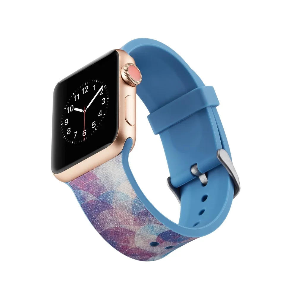 Ремешок для apple watch Группа apple watch 4 3 группа 42 мм 38 мм 44 мм/40 mmiwatch ремешок для часов браслет с принтом аксессуары для часов