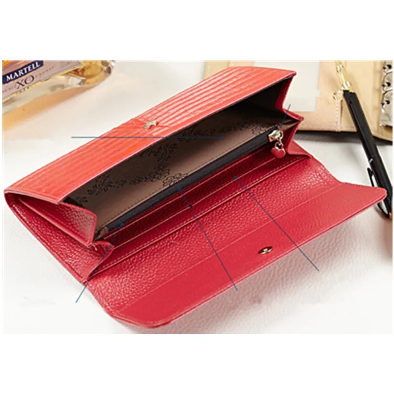 

ICEV New European Fashion High Quality Patent Leather Women Wallet Alligator Ladies Carteira Feminina Simple Girl Day Clutch Sac