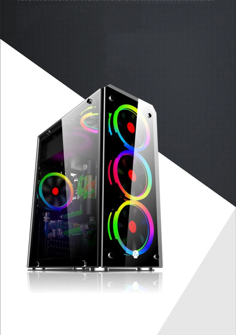 355*180*435 мм diy игровой компьютер RGB ПК Шасси в корпусе крышка боковое закаленное стекло геймер габинет computador ATX/micro-ATX/ITX