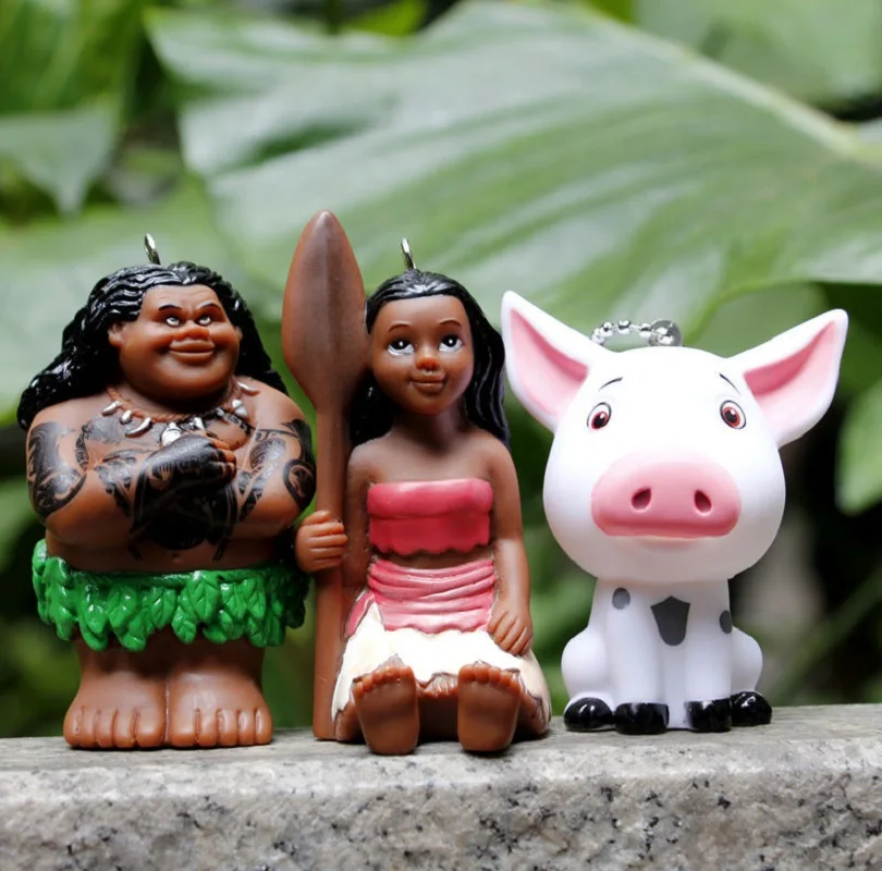 Новинка 2016 брелок для ключей с мотивом фильма Моана принцесса Maui Пуа фигурка