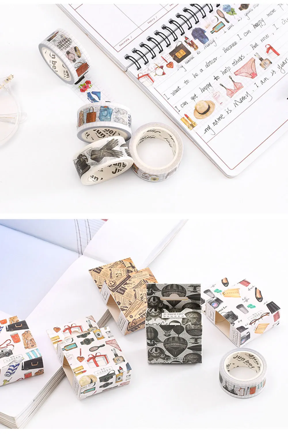2 см X 7 м винтажная лента для еды Васи для детей diy дневник декоративная клейкая лента kawaii Канцелярские товары Скрапбукинг наклейки инструменты