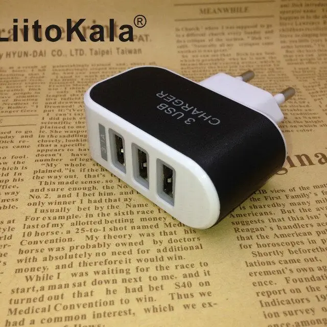 Сетевое зарядное устройство LiitoKala с USB разъемом 5 В 3 А 2 а вилкой Стандарта ЕС и