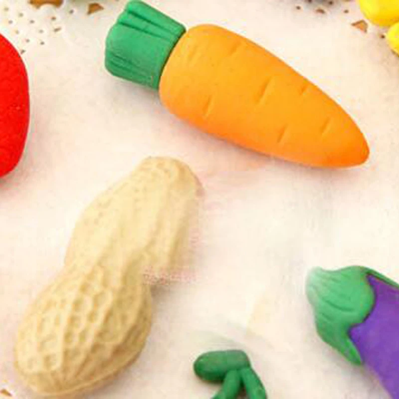20 шт./лот ластик для фруктов и овощей милый в мультяшном стиле школьные офисные