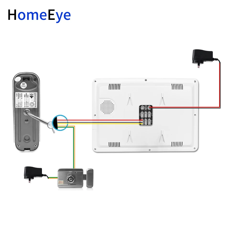 Видеодомофон HomeEye 10 дюймовый дверной видеодомофон звонок голосовое сообщение