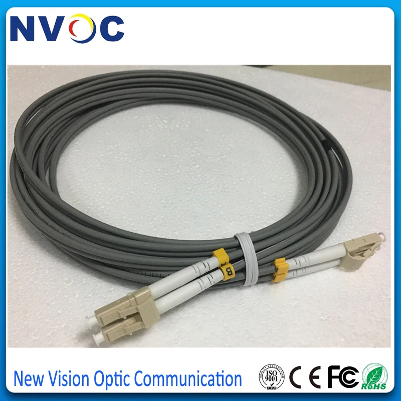 6 шт./лот LC/UPC ММ 62 5/125 50/125 DX 3 0 мм 1 м 5 ПВХ серый OM1 OM2 бронированный двухъядерный