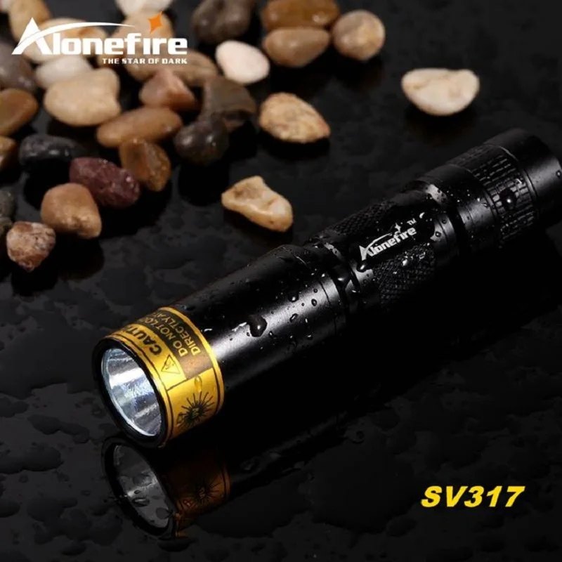 Аутентичные ALONEFIRE SV317 365nm UV светодиодная вспышка светильник фонари лампы