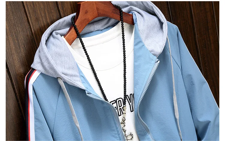 Women Hooded Jackets Coats Spring Causal Stripe Basic Jackets Windbreaker Women Zipper Lightweight Jackets Bomber Famale
