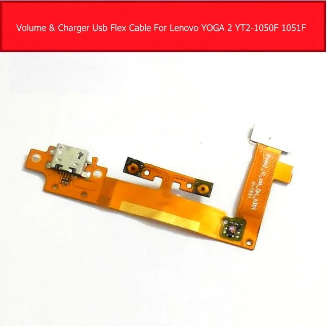 Charger Flex Подлинный USB зарядное устройство и мощность и камера и громче гибкий кабель для lenovo Yoga tablet 2 1050F 1051F объем и Замена модуля камеры - Цвет: Charger Flex
