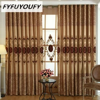 fyfuyoufy europe luxury embroidered jacquard window curtains for living room kitchen blackout curtain french window treatments