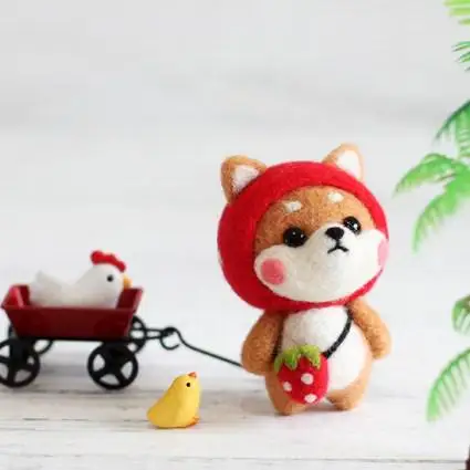 Kawaii набор из войлока Шиба ину ручная работа сделай сам инструментов для собак игл