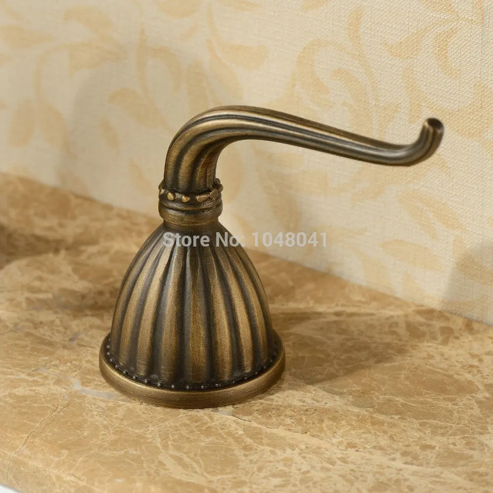 Luxury Classic Antique Inspired Solid Brass Deck Mount Two Handles Bathroom Sink Faucet Plumbing Fixtures Roman Tub Faucets tap |