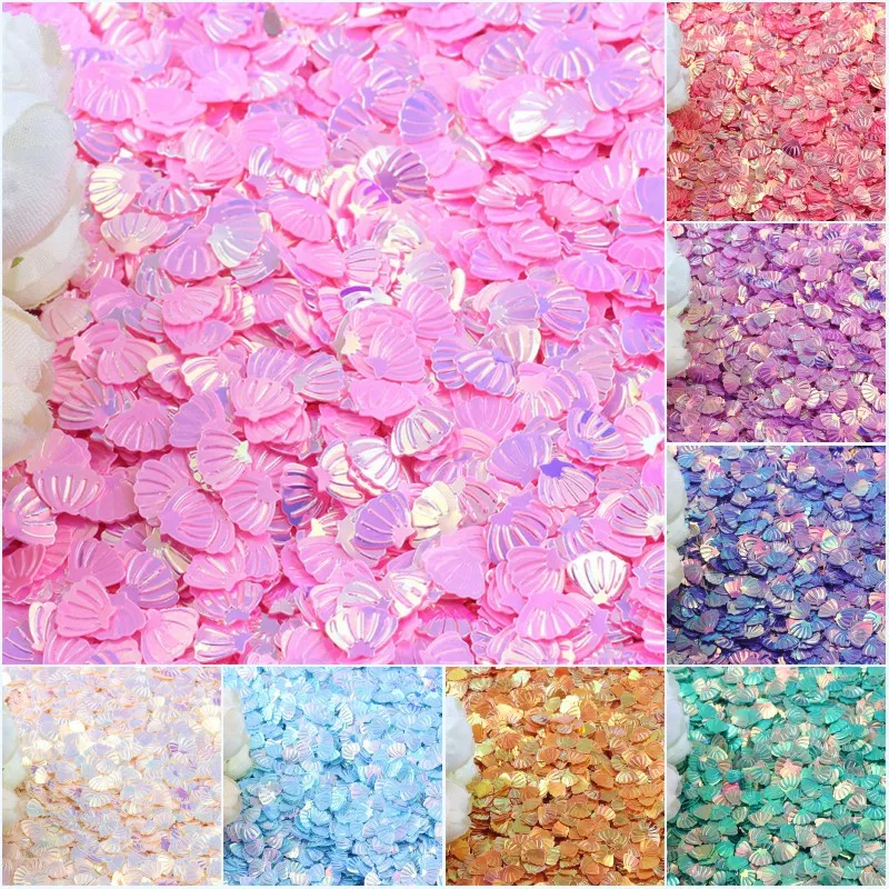 

Блестящие пайетки в виде ракушек 6*8 мм, цветные пайетки AB из ПВХ, фурнитура для украшения, свадебные аксессуары для рукоделия, женская одежда...