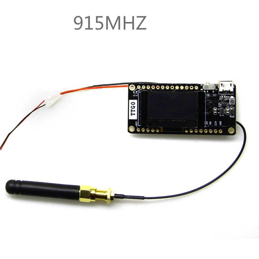915MHZ 1 шт. TTGO LORA32 V2.0 433/868 МГц ESP32 LoRa OLED 0,96 дюймов синий дисплей sd-карта ESP-32 Wi-Fi модуль Bluetooth - Цвет: 915MHZ
