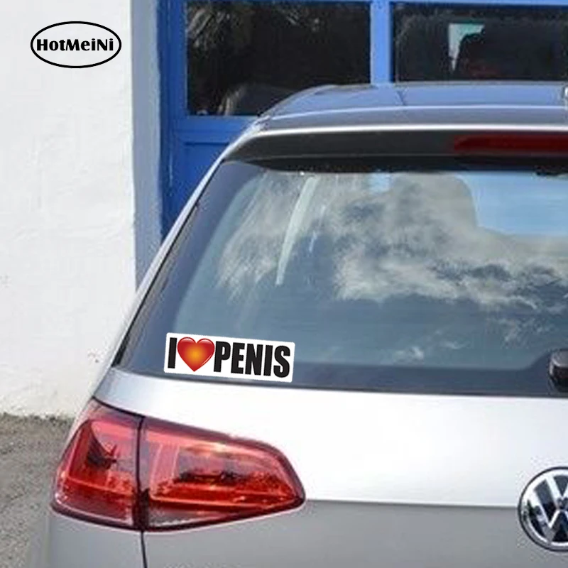 HotMeiNi 13 см x 3 9 Стайлинг автомобиля я люблю пенис Наклейка бампера jdm розыгрыш