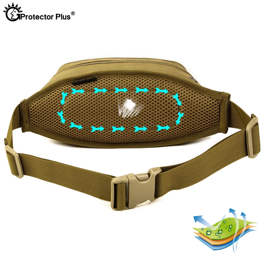 PROTECTOR PLUS Tactical Men Sports 5.7 inches Phone Waist Bag Military Combat Outdoor Small Crossbody 900D Nylon Running Riding | Спорт и