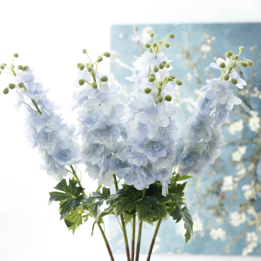 80 см латексные Искусственные цветы Delphinium Hyacinth континентальные искусственные