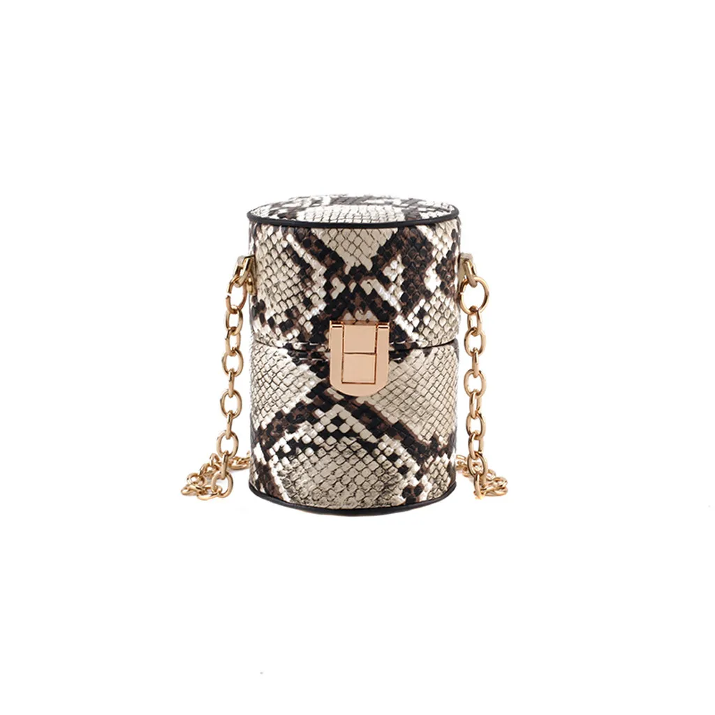 Женская сумка Кроссбоди в стиле ретро с серпантином кожаная мешок на плечо