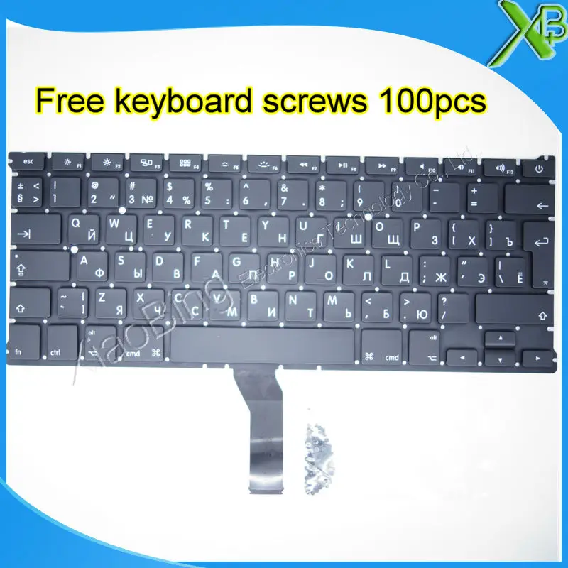 Новая русская клавиатура RU + 100 винтов для клавиатуры 2010 2015 лет MacBook Air 13 3 &quotA1369
