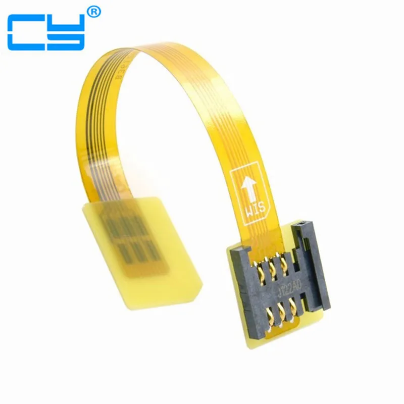 

Tracking number GSM CDMA Standard UIM SIM Card Kit Male to Female Extension Soft Flat FPC Cable Extender 10cm