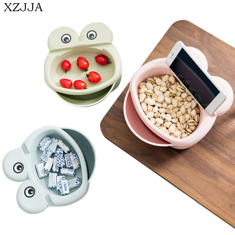 XZJJA креативная мультяшная коробка для хранения семян дыни для ленивых, компотов, настольная коробка для мелочей, коробка для хранения закусок, еды, органайзер для еды
