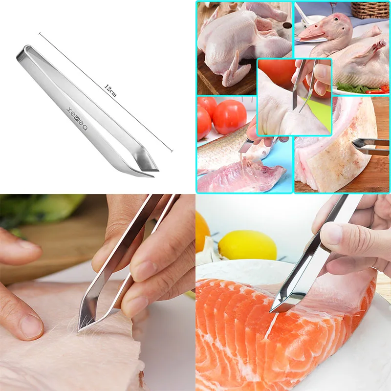 1PC Tweezer Кухонные гаджеты, аксессуары из нержавеющей стали, Овощечистка для креветок, удобное устройство для очистки креветок, инструменты для приготовления пищи, товары для кухни - Цвет: 1PC Tweezer