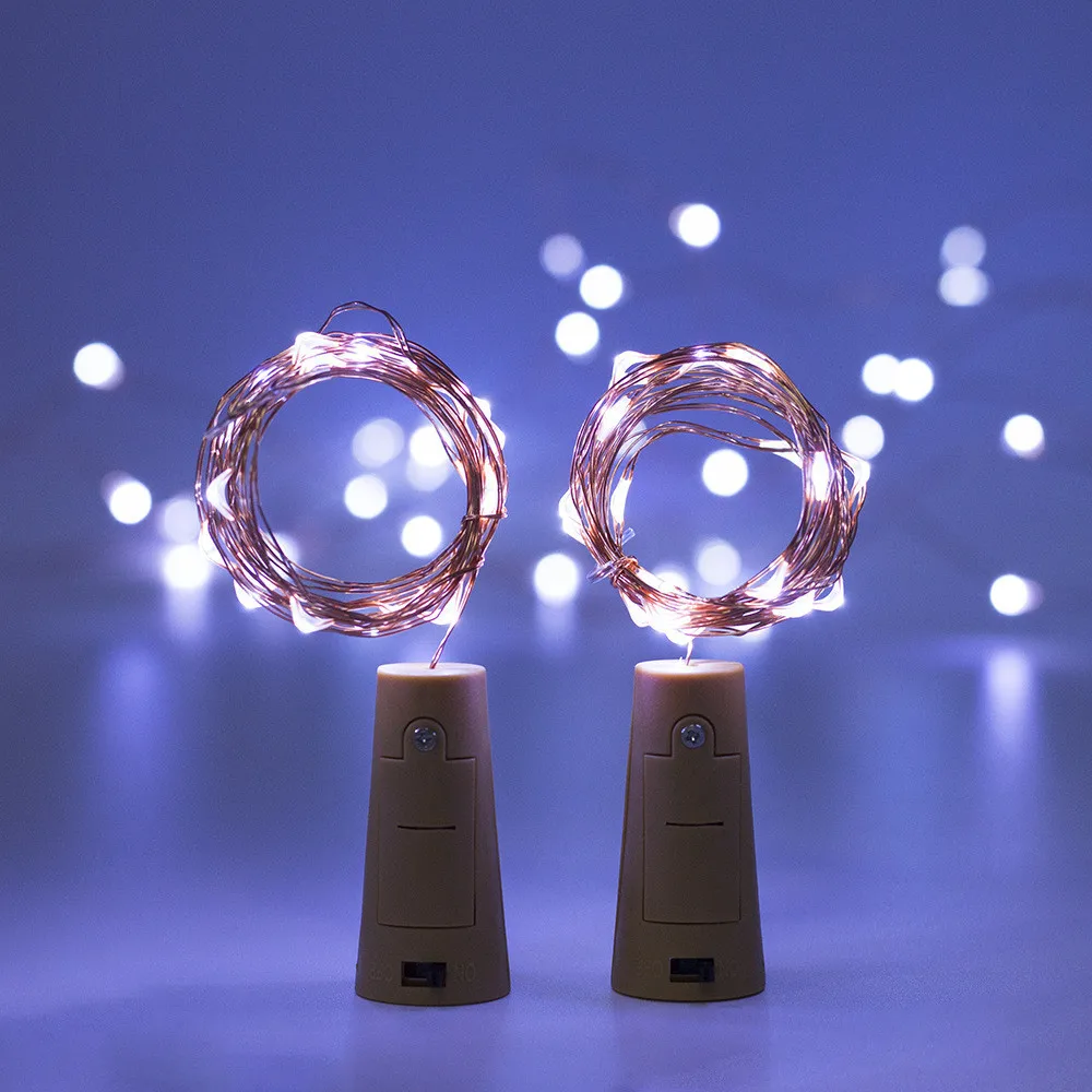 Светодиодная гирлянсветильник в форме пробки 8 шт. ночное Звездное светильник