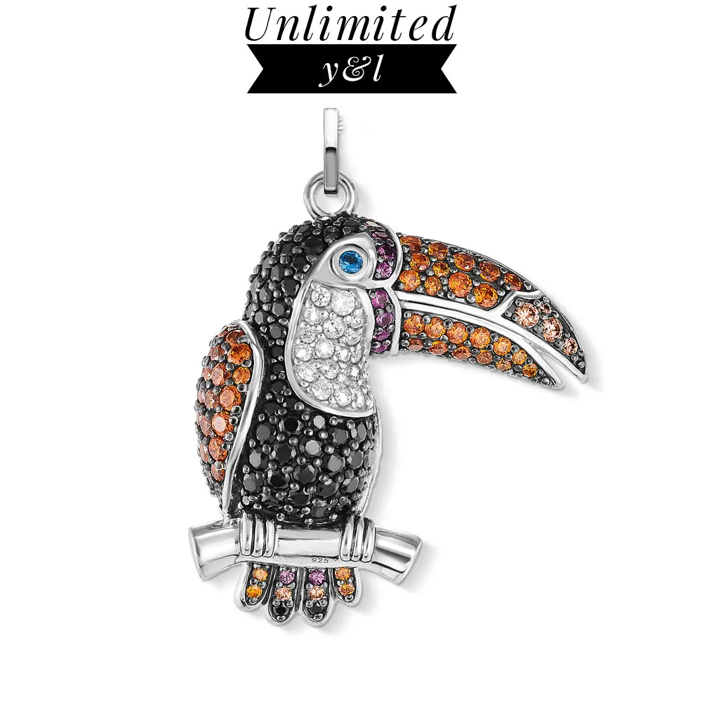 

Ожерелье с птицами Toucan из серебра 925 пробы для мужчин и женщин