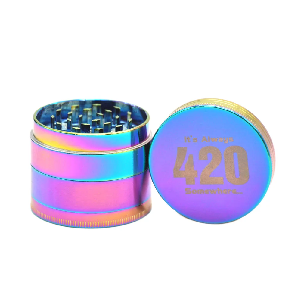 40/50/58 мм 4Lay Tobacco Grinder Радужный цвет травяная дробилка для специй металлический
