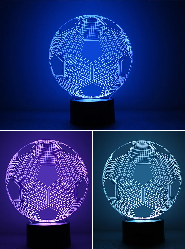 USB & Dry на батарейках футбольный 3D ночной Светильник светодиодный настольная лампа с сенсорным ключом креативное энергосберегающее использ... от AliExpress WW