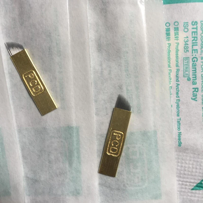 Иглы PCD твердые для татуажа бровей иглы микроблейдинга перманентного макияжа 50