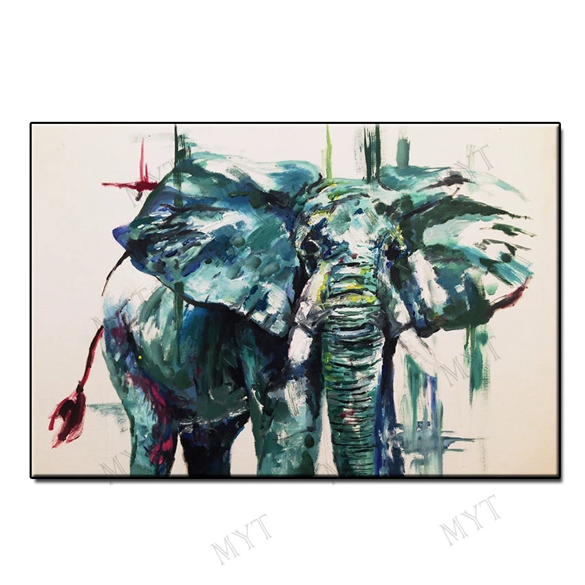 

Abstract Wall art picture Hand-painted on canvas animal Africa elephant oil painting for Living Room home Decor no framed