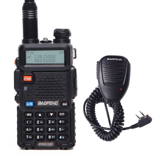 add speaker mic Baofeng DM-5R PLUS DMR Tier I и II Радио рация цифровой и аналоговый режим DMR репитер функция совместима с мото - Color: add speaker mic