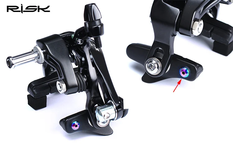 Титановые дорожные велосипедные тормозные колодки болты для shimano 105/ULTEGRA 6800/Тормозные колодки Dura Ace и SRAM Force22 велосипед V-brake 4 шт/